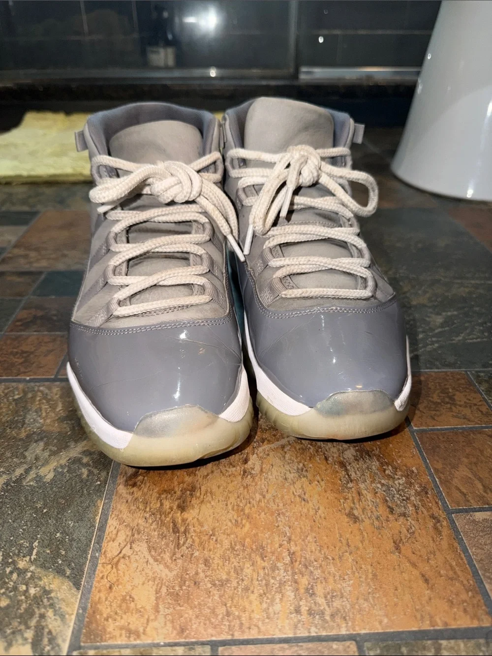 Jordan 11 Gray High-Top Men's Sneakers - Brand Unspecified